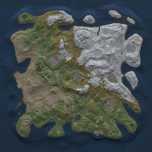 Thumbnail Rust Map: Procedural Map, Size: 4000, Seed: 1844869485, 19 Monuments