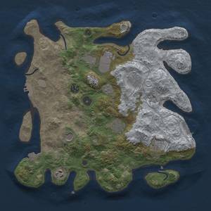 Thumbnail Rust Map: Procedural Map, Size: 3500, Seed: 38249234, 16 Monuments
