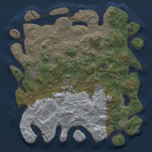 Thumbnail Rust Map: Procedural Map, Size: 4500, Seed: 815638522, 19 Monuments