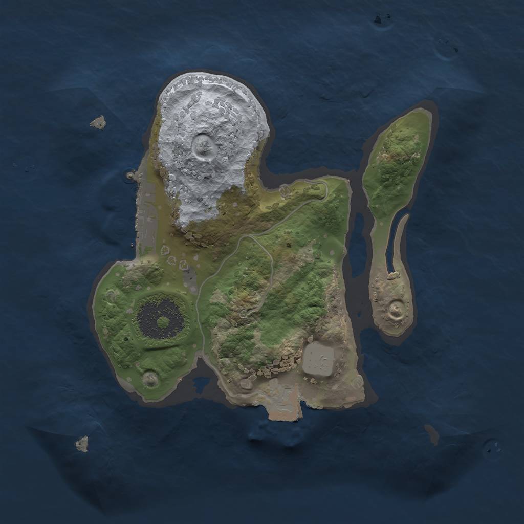 Rust Map: Procedural Map, Size: 1800, Seed: 1193294288, 4 Monuments