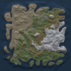 Thumbnail Rust Map: Procedural Map, Size: 4510, Seed: 128, 19 Monuments