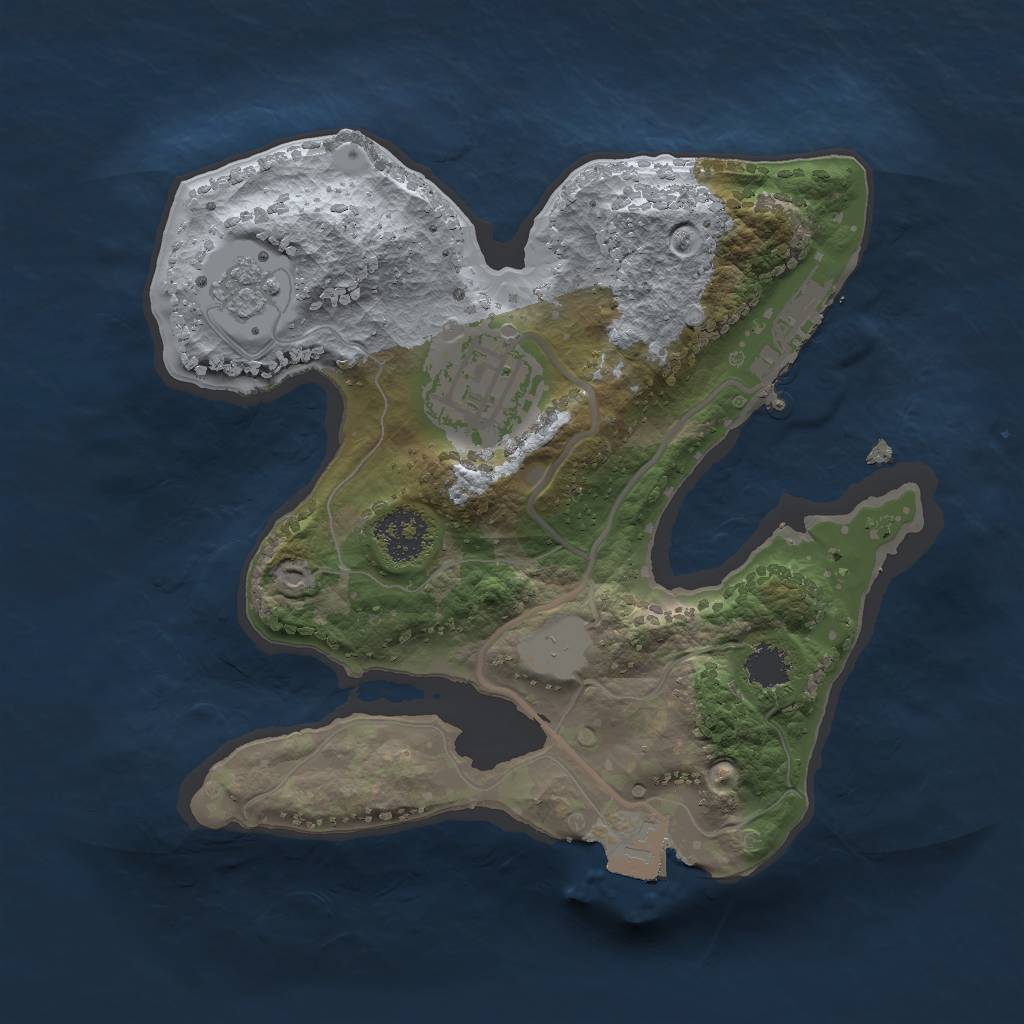 Rust Map: Procedural Map, Size: 2000, Seed: 788624850, 6 Monuments