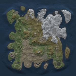 Thumbnail Rust Map: Procedural Map, Size: 3300, Seed: 1640406752, 13 Monuments