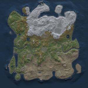 Thumbnail Rust Map: Procedural Map, Size: 3750, Seed: 462069, 13 Monuments