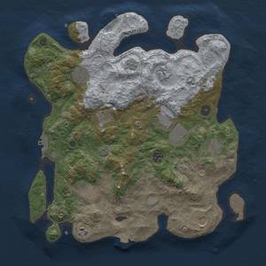 Thumbnail Rust Map: Procedural Map, Size: 3750, Seed: 462069, 18 Monuments