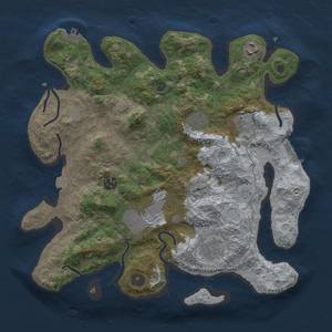 Thumbnail Rust Map: Procedural Map, Size: 3500, Seed: 770132670, 14 Monuments