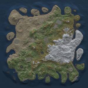 Thumbnail Rust Map: Procedural Map, Size: 4200, Seed: 1574386409, 19 Monuments