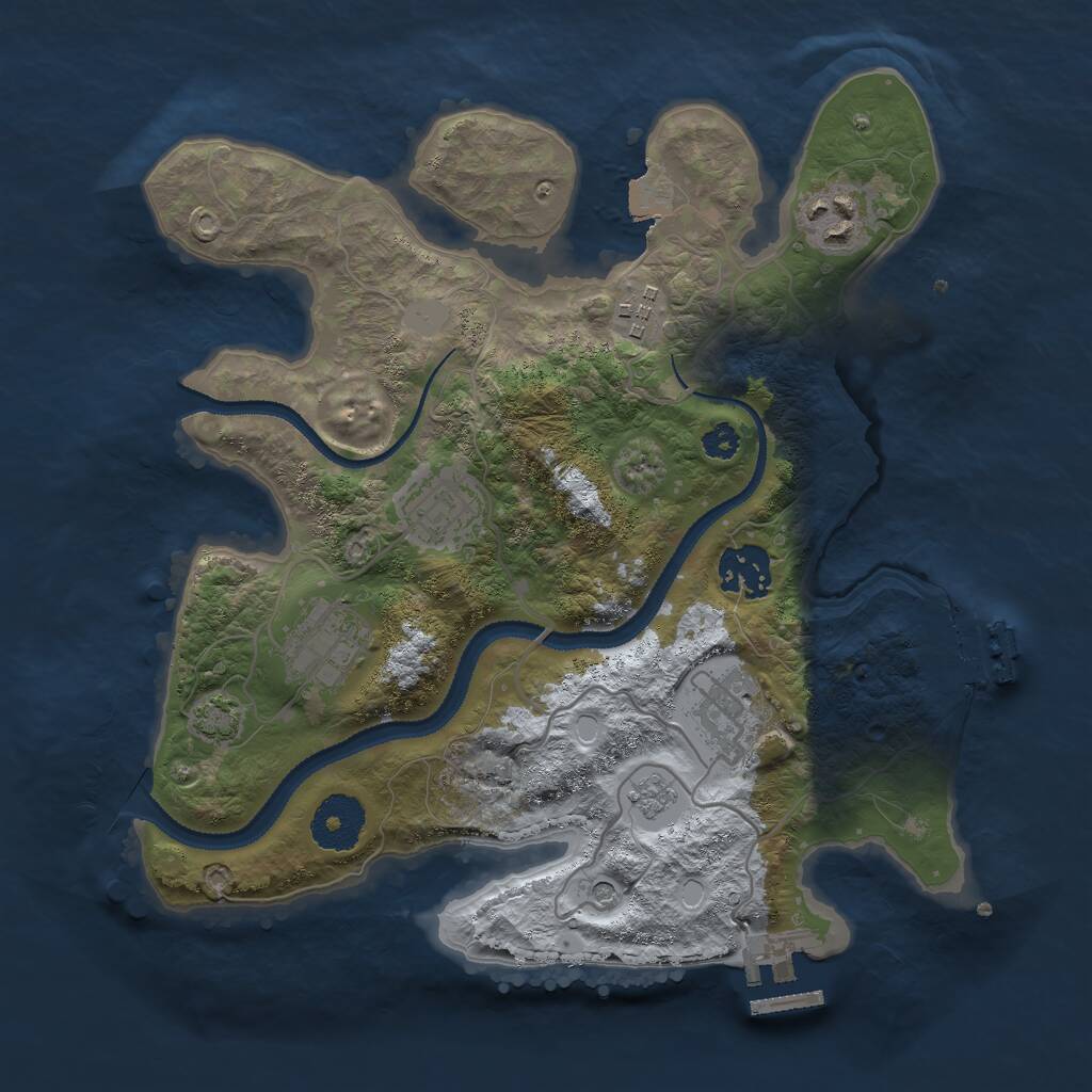 Rust Map: Procedural Map, Size: 3000, Seed: 2846, 12 Monuments
