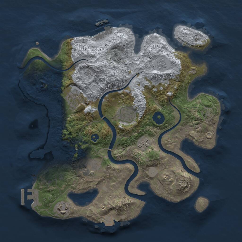 Rust Map: Procedural Map, Size: 3000, Seed: 14511, 11 Monuments