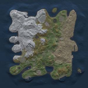 Thumbnail Rust Map: Procedural Map, Size: 3500, Seed: 1760042478, 16 Monuments