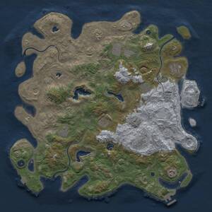 Thumbnail Rust Map: Procedural Map, Size: 4500, Seed: 1777179534, 17 Monuments