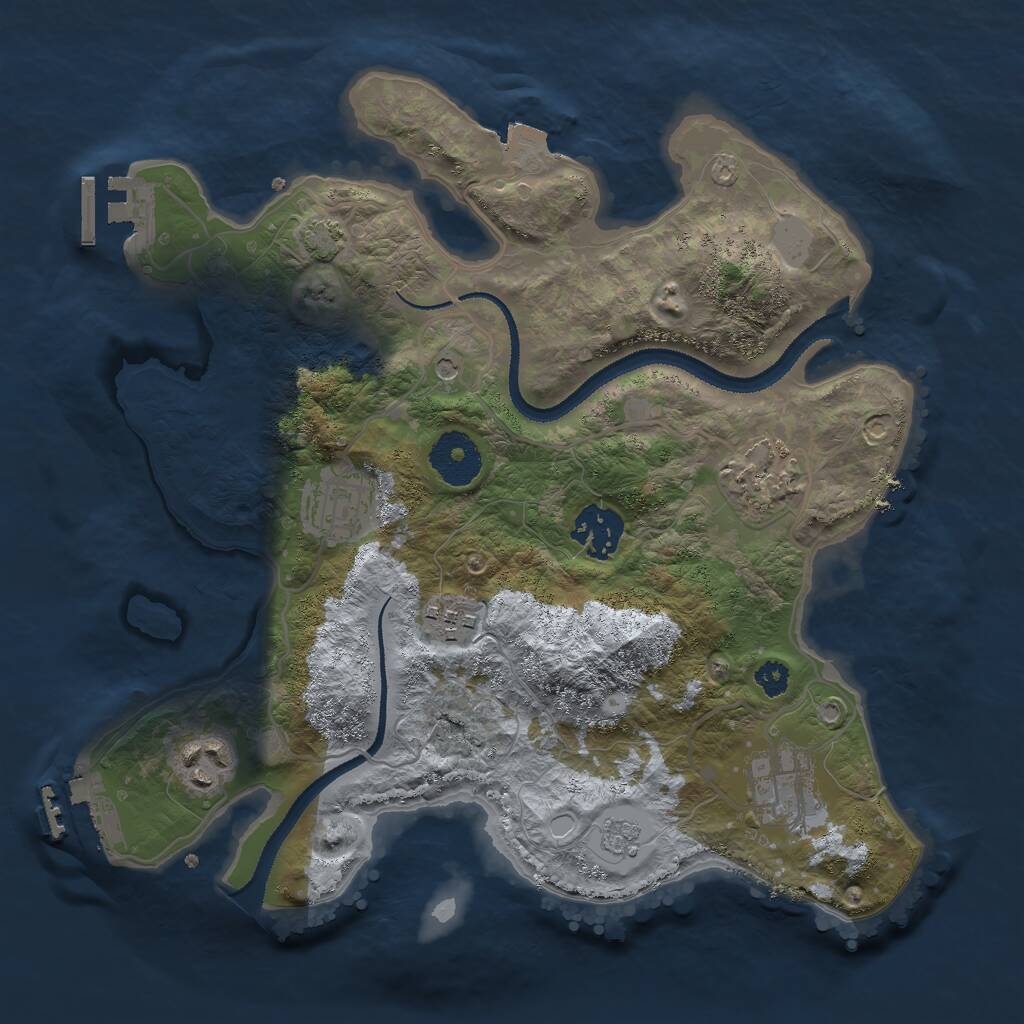 Rust Map: Procedural Map, Size: 3000, Seed: 13114, 12 Monuments