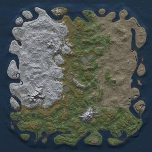 Thumbnail Rust Map: Procedural Map, Size: 6000, Seed: 1674782661, 19 Monuments