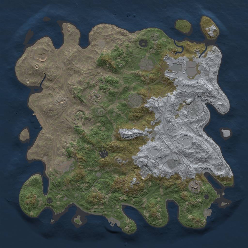 Rust Map: Procedural Map, Size: 4250, Seed: 29009, 19 Monuments