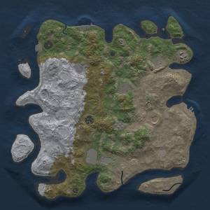 Thumbnail Rust Map: Procedural Map, Size: 3700, Seed: 459923040, 17 Monuments