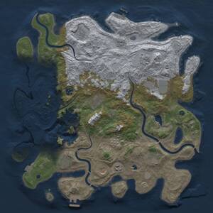 Thumbnail Rust Map: Procedural Map, Size: 4250, Seed: 1393357063, 16 Monuments