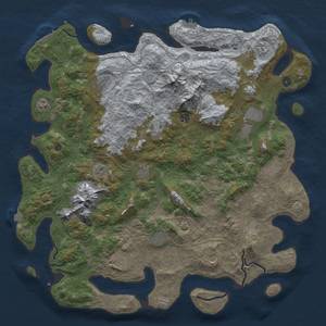 Thumbnail Rust Map: Procedural Map, Size: 5000, Seed: 1047476243, 19 Monuments