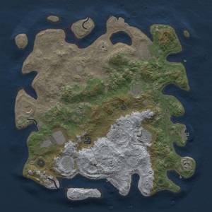 Thumbnail Rust Map: Procedural Map, Size: 4000, Seed: 2077257942, 18 Monuments