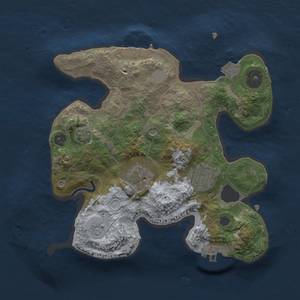 Thumbnail Rust Map: Procedural Map, Size: 2500, Seed: 1893117533, 10 Monuments