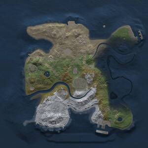 Thumbnail Rust Map: Procedural Map, Size: 2500, Seed: 1893117533, 7 Monuments
