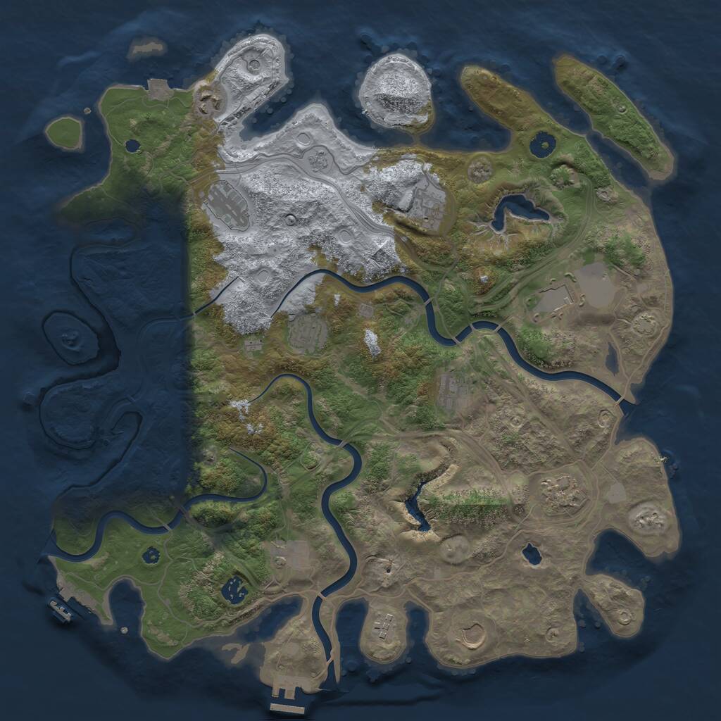 Rust Map: Procedural Map, Size: 4250, Seed: 8825597, 17 Monuments