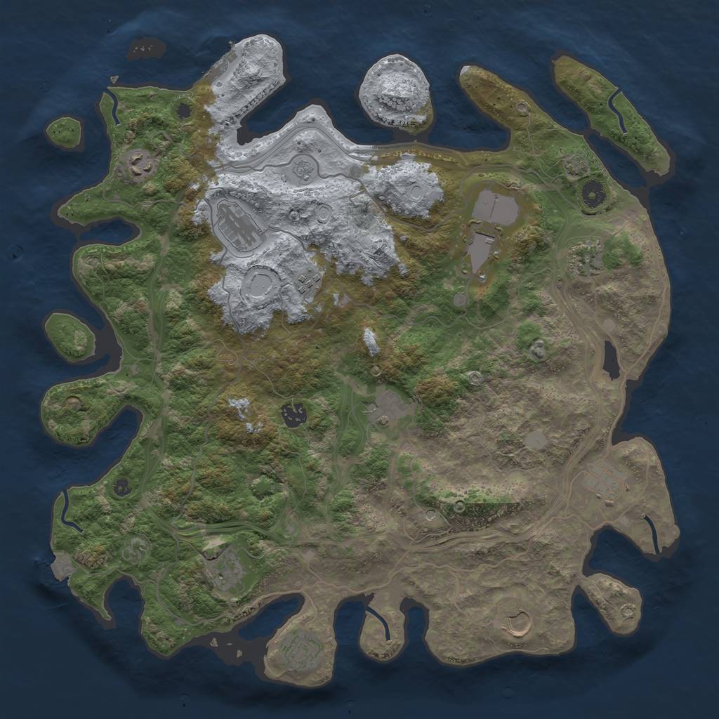 Rust Map: Procedural Map, Size: 4250, Seed: 8825597, 18 Monuments