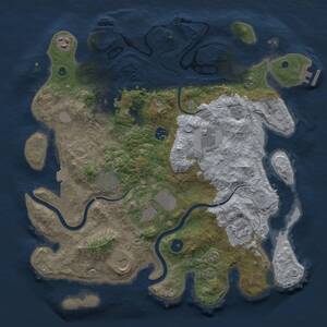 Thumbnail Rust Map: Procedural Map, Size: 3850, Seed: 9865820, 15 Monuments