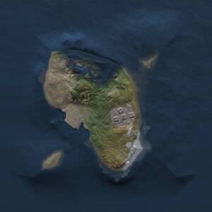 Thumbnail Rust Map: Procedural Map, Size: 1500, Seed: 945714223, 2 Monuments