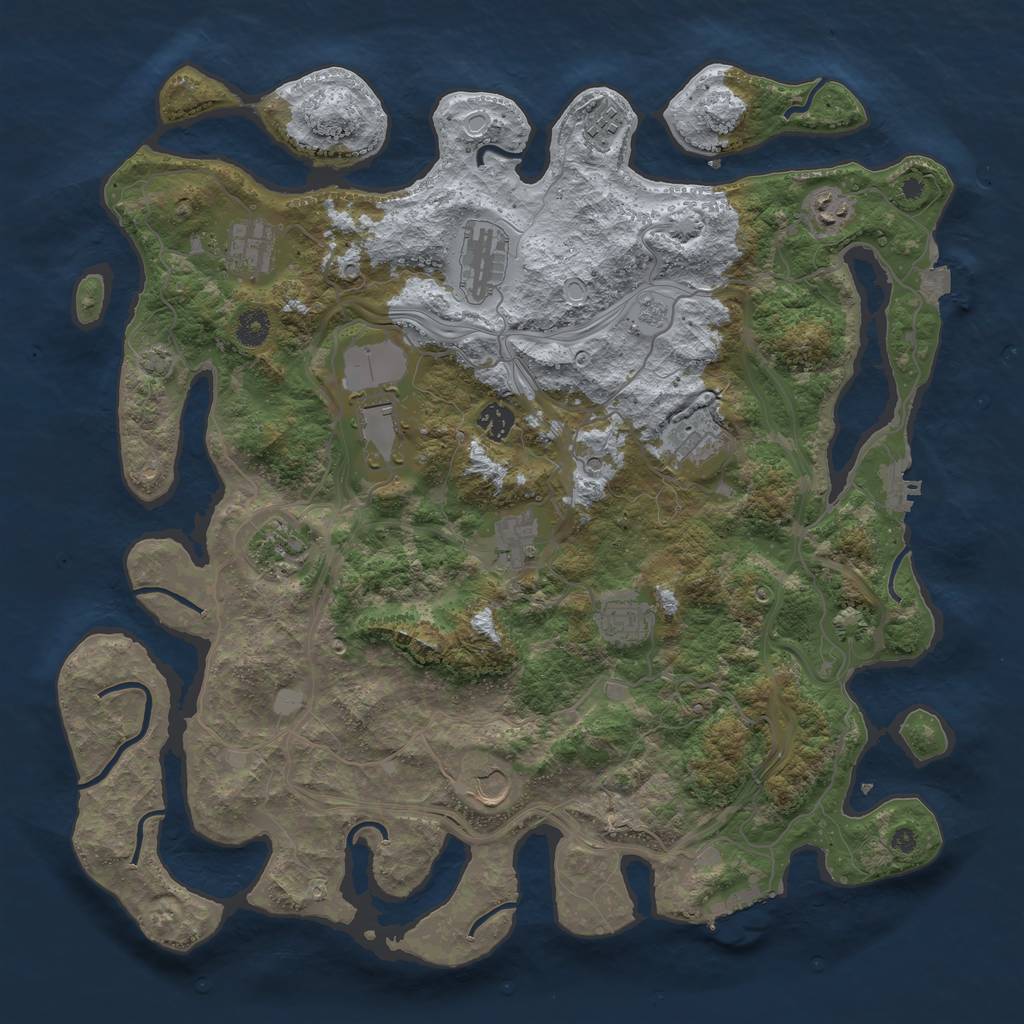 Rust Map: Procedural Map, Size: 4250, Seed: 48604455, 19 Monuments