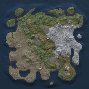 Thumbnail Rust Map: Procedural Map, Size: 3750, Seed: 18719927, 17 Monuments