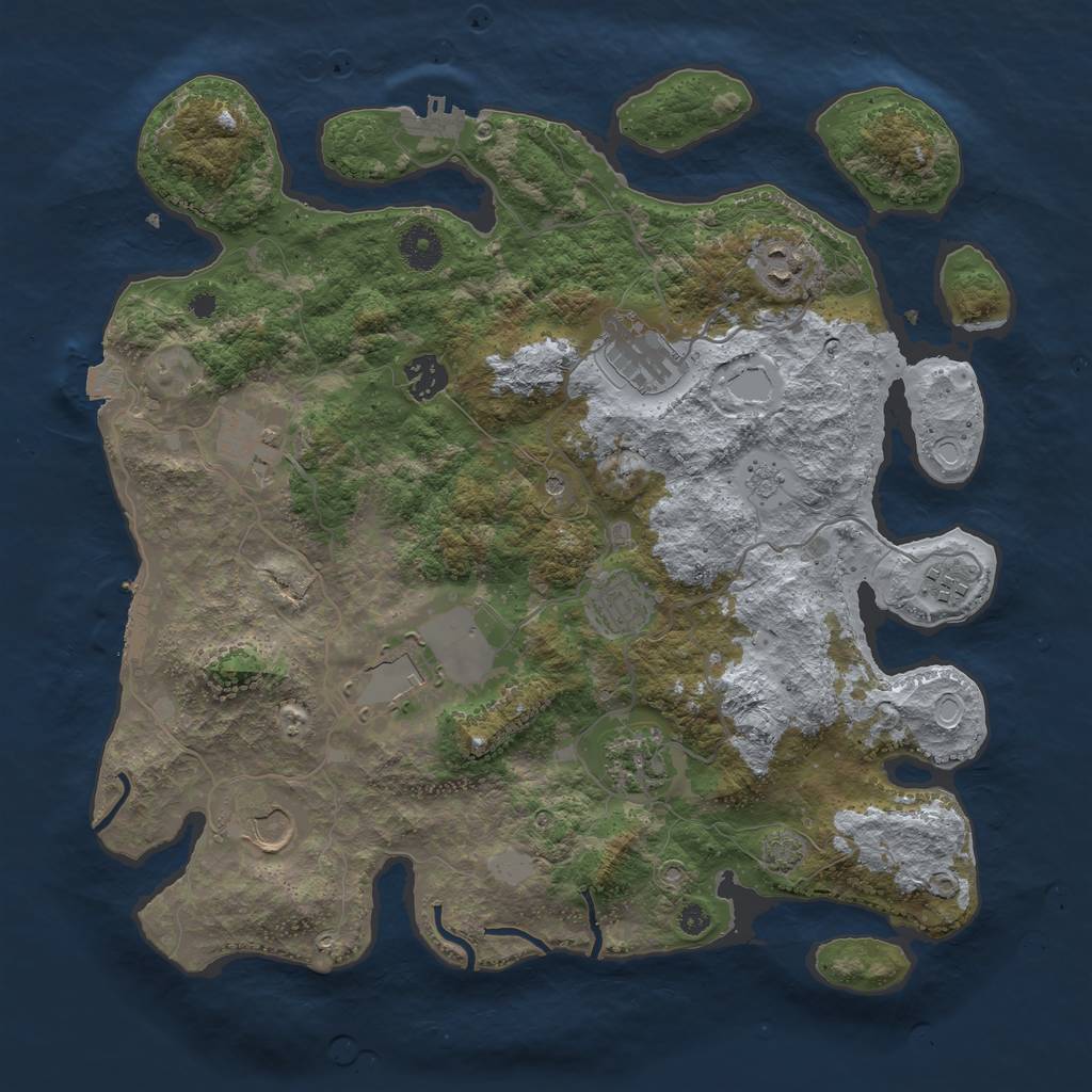 Rust Map: Procedural Map, Size: 3750, Seed: 20221017, 17 Monuments