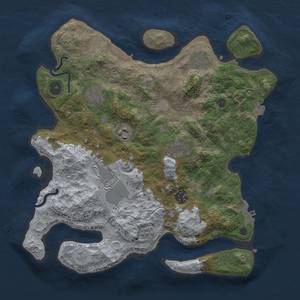Thumbnail Rust Map: Procedural Map, Size: 3500, Seed: 1471108642, 14 Monuments