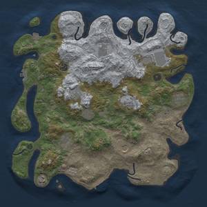 Thumbnail Rust Map: Procedural Map, Size: 3950, Seed: 28521203, 19 Monuments