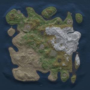 Thumbnail Rust Map: Procedural Map, Size: 3300, Seed: 1450749996, 13 Monuments