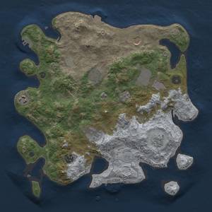 Thumbnail Rust Map: Procedural Map, Size: 3500, Seed: 8613056, 16 Monuments