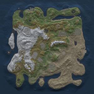 Thumbnail Rust Map: Procedural Map, Size: 3600, Seed: 1408420257, 17 Monuments