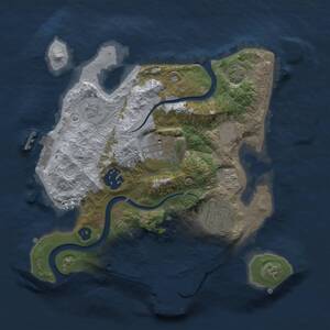 Thumbnail Rust Map: Procedural Map, Size: 2500, Seed: 1807859601, 10 Monuments
