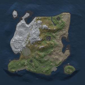 Thumbnail Rust Map: Procedural Map, Size: 2500, Seed: 1807859601, 8 Monuments