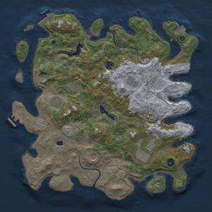 Thumbnail Rust Map: Procedural Map, Size: 4000, Seed: 219519948, 14 Monuments