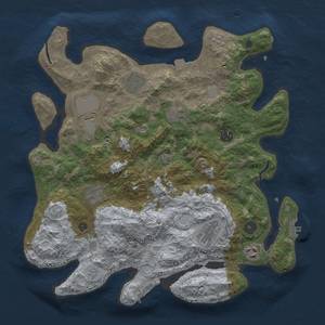 Thumbnail Rust Map: Procedural Map, Size: 3750, Seed: 592459, 16 Monuments