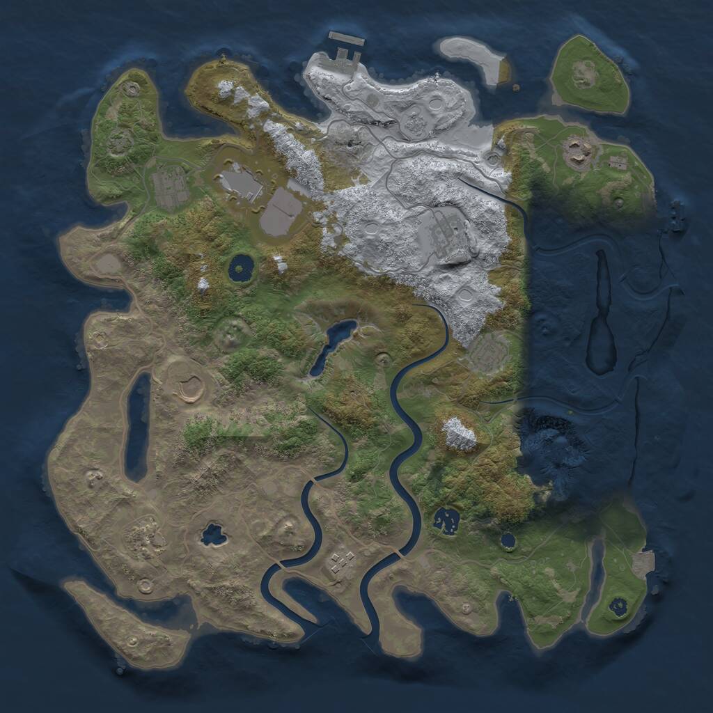 Rust Map: Procedural Map, Size: 4000, Seed: 898947514, 15 Monuments
