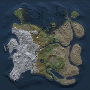 Thumbnail Rust Map: Procedural Map, Size: 3300, Seed: 2125847125, 11 Monuments