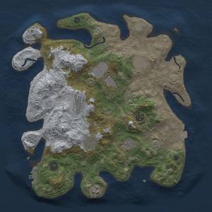 Thumbnail Rust Map: Procedural Map, Size: 3500, Seed: 1517450757, 15 Monuments