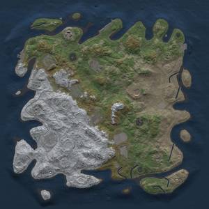 Thumbnail Rust Map: Procedural Map, Size: 4000, Seed: 947691383, 19 Monuments