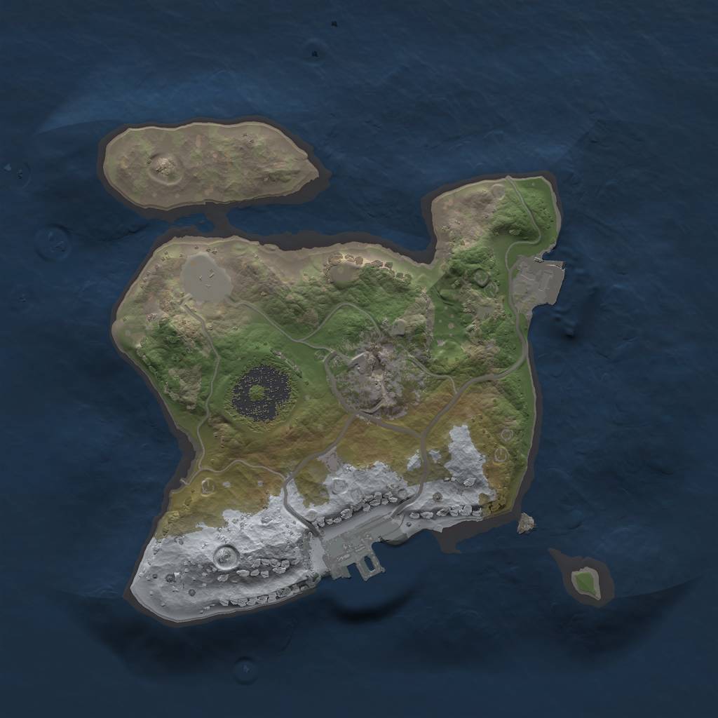 Rust Map: Procedural Map, Size: 1900, Seed: 1224483781, 4 Monuments