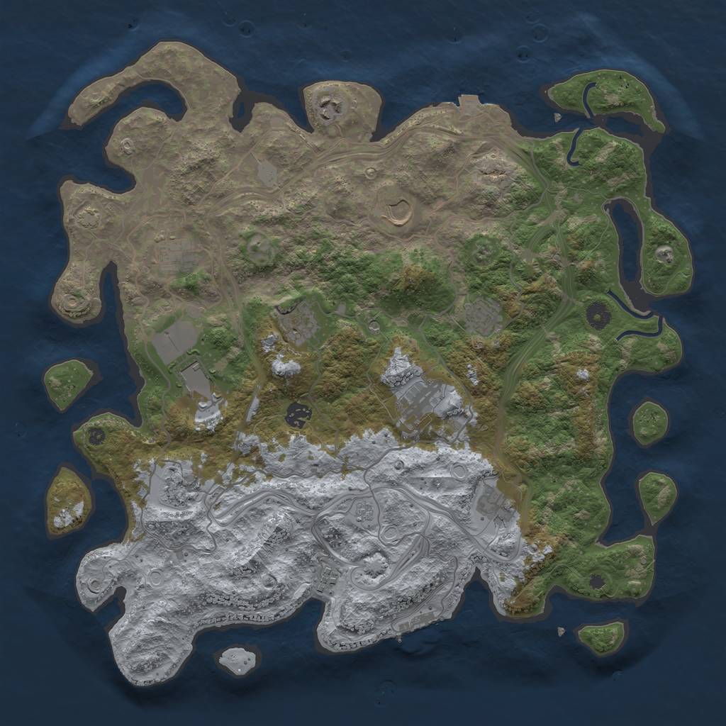 Rust Map: Procedural Map, Size: 4250, Seed: 188, 18 Monuments