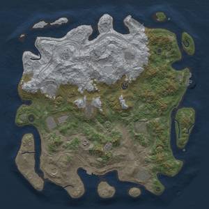 Thumbnail Rust Map: Procedural Map, Size: 4500, Seed: 1182329065, 19 Monuments