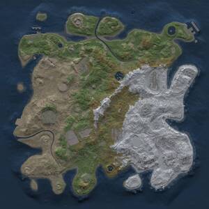 Thumbnail Rust Map: Procedural Map, Size: 3700, Seed: 801878708, 15 Monuments