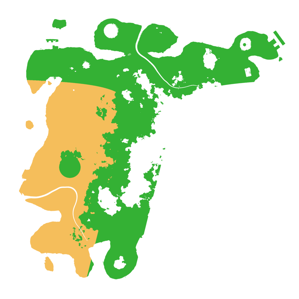 Biome Rust Map: Procedural Map, Size: 3700, Seed: 801878708