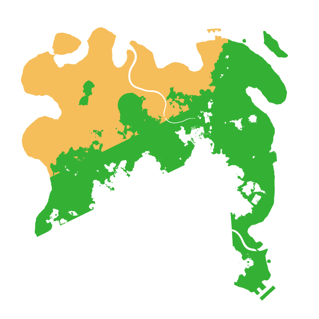 Biome Rust Map: Procedural Map, Size: 3500, Seed: 57010034